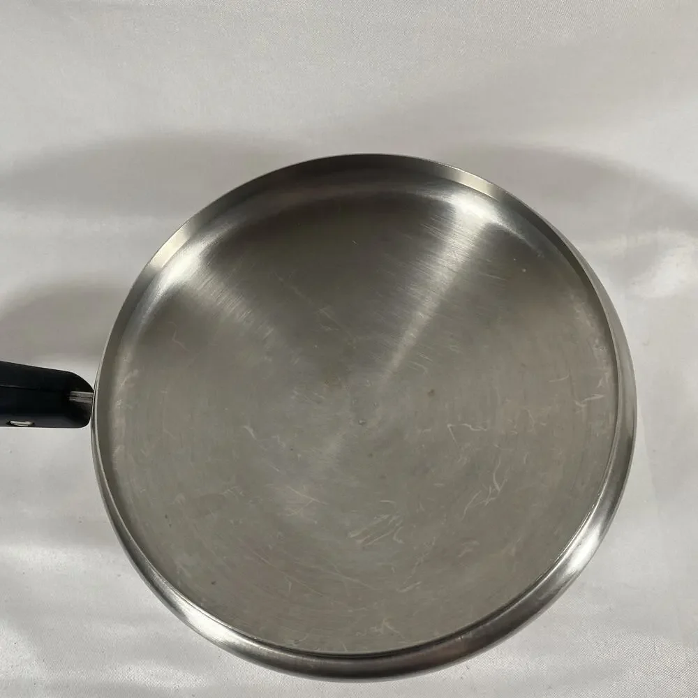 Revere Ware 1 Qt Copper Bottom Sauce Pan & Lid Stainless Steel pre1968 Riverside